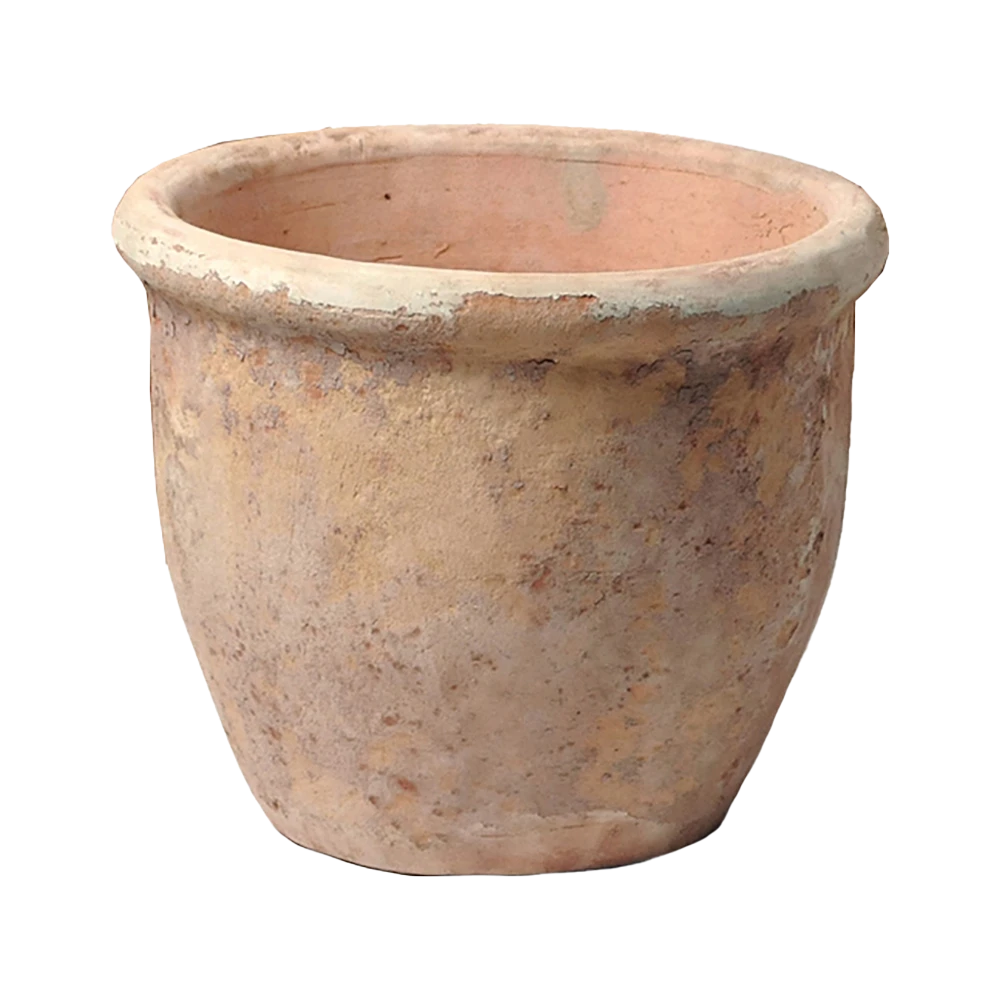 Bloempot Aged Hp001 - D50 X H39cm - Oranje 3 Bloempot Aged Hp001 - D50 X H39cm - Oranje