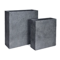 Plantenbak Arizone Terras - L60 X B22 X H72cm - Donkergrijs -Huisdecoratie arizona terrace partit graphite l60w22h72 plantenbak 6 7