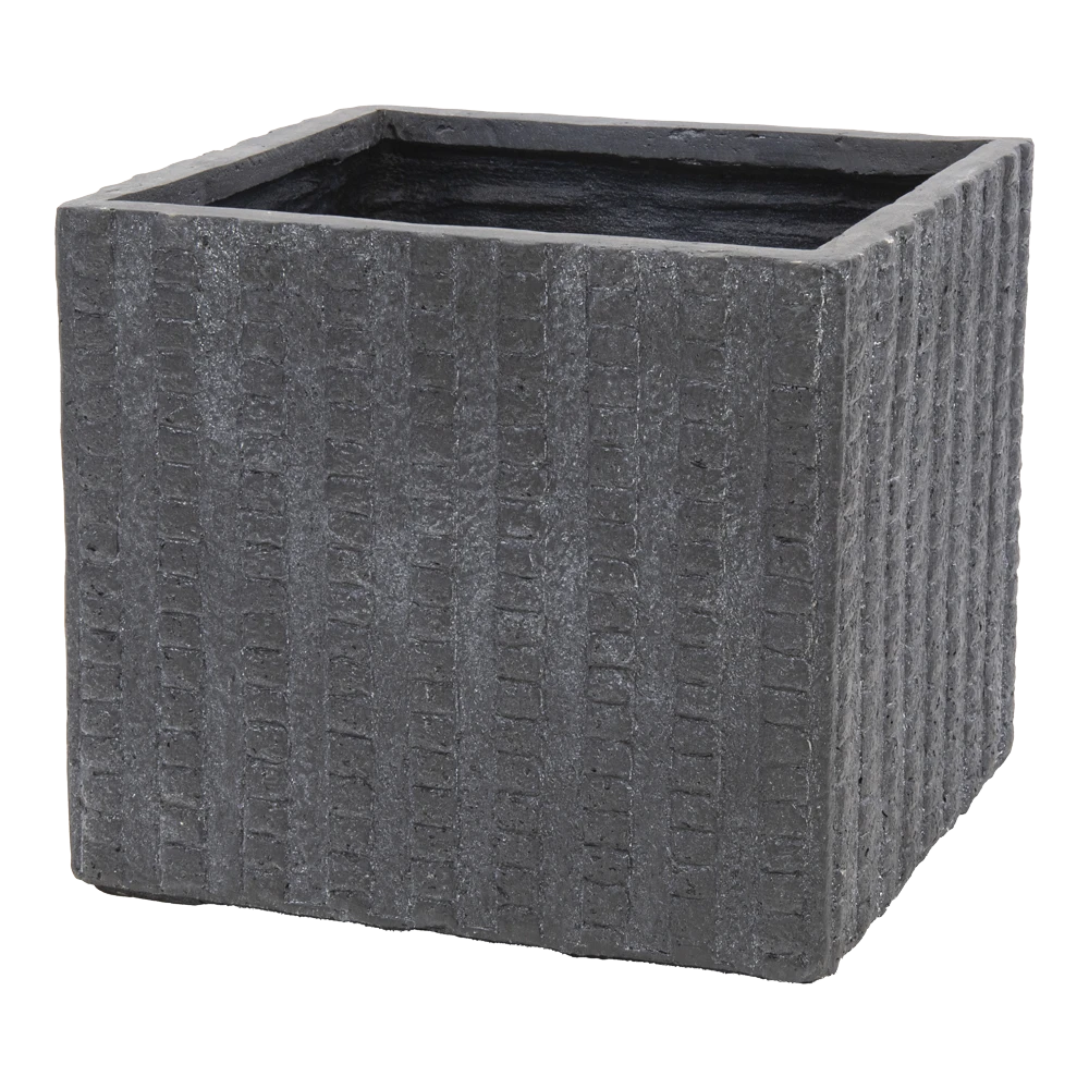 Plantenbak Arkansas Cubi - L55 X B55 X H46cm - Donkergrijs 3 Plantenbak Arkansas Cubi - L55 X B55 X H46cm - Donkergrijs