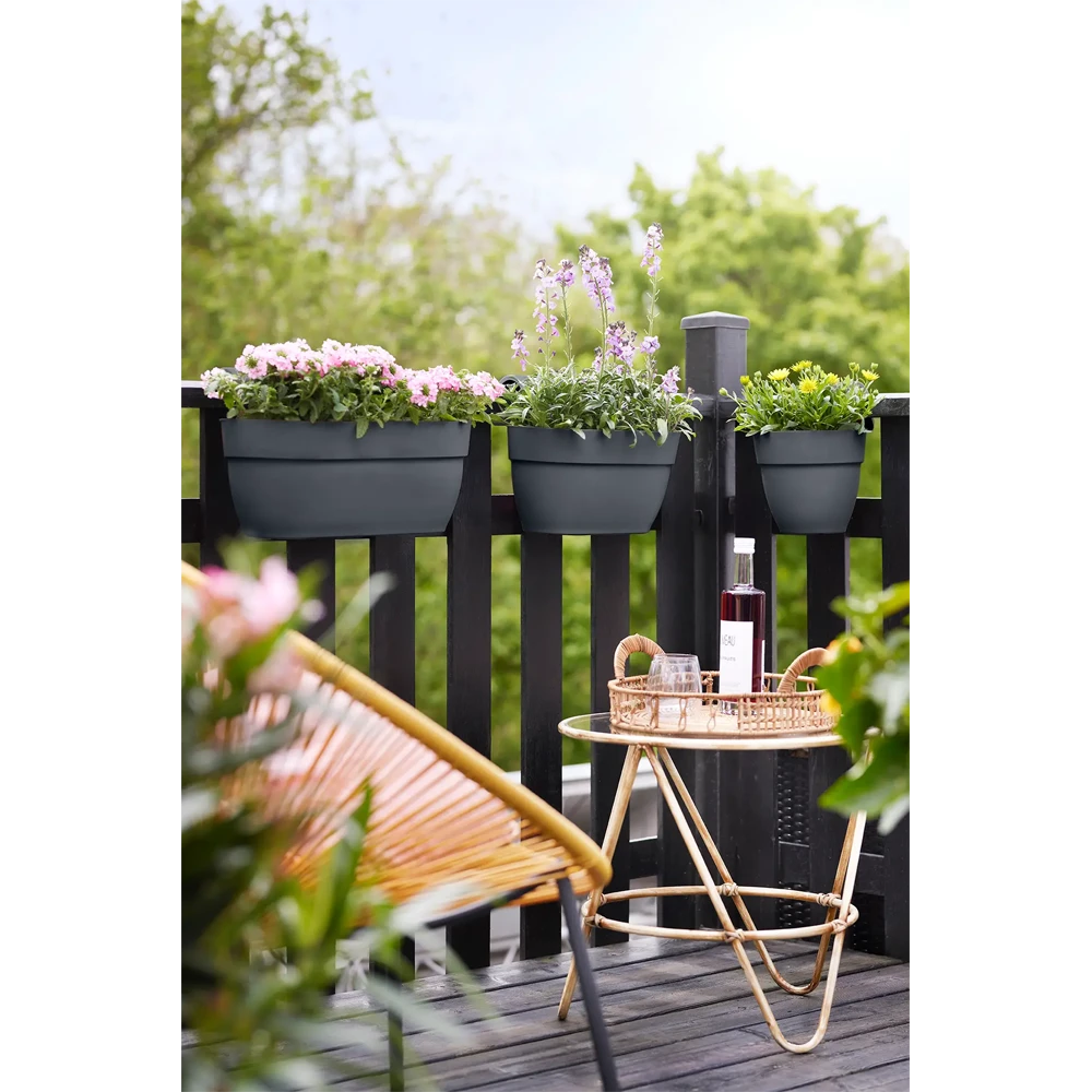 Elho Balkonbak Vibia Campana Easy Hanger Medium - Antraciet - Afbeelding 5