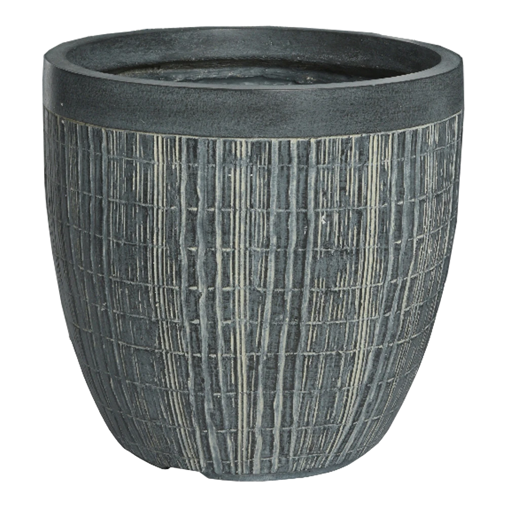 Bloempot Bryan - D31 X H31cm - Grijs 3 Bloempot Bryan - D31 X H31cm - Grijs