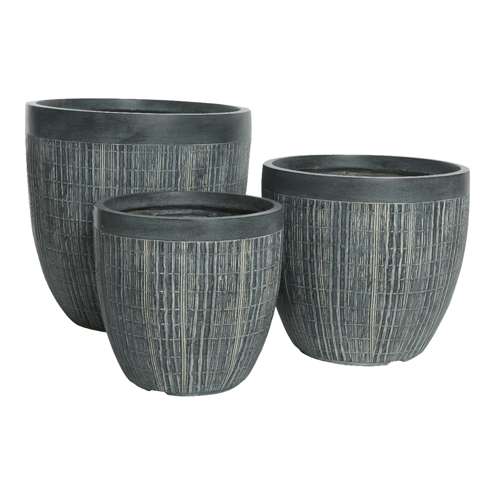 Bloempot Bryan - D31 X H31cm - Grijs 4 Bloempot Bryan - D31 X H31cm - Grijs - Afbeelding 2