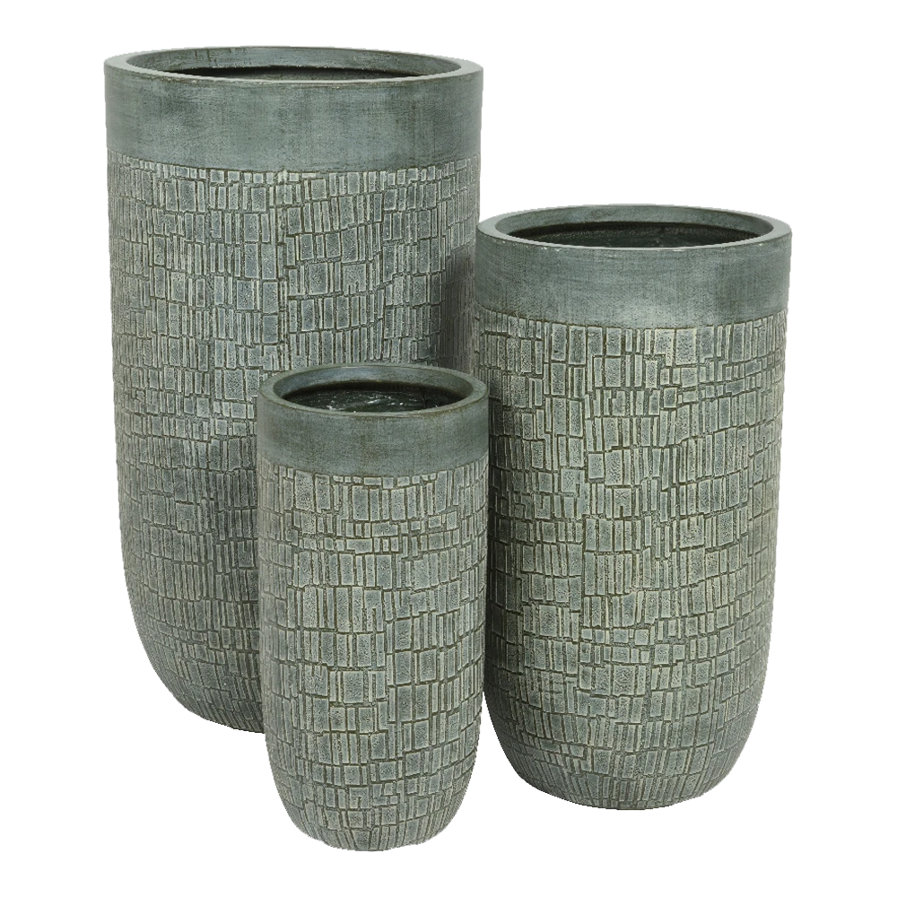 Bloempot Dean Hoog - D43 X H78cm - Groen 4 Bloempot Dean Hoog - D43 X H78cm - Groen - Afbeelding 2