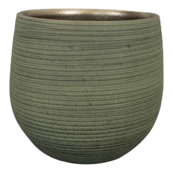 Bloempot Lydia - D22 X H20cm - Shiny Green