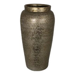 Bloempot Marrakesh Hoog - D19 X H45cm - Zilver Goud