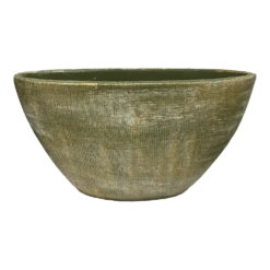 Bloempot Miami Ovaal - L30 X D13 X H17cm - Groen Cement