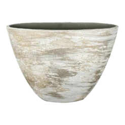 Bloempot Miami Ovaal - L33 X D13 X H24cm - Grijs