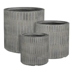 Bloempot Oslo - D26 X H26,5cm - Zwart-grijs 5 Bloempot Oslo - D26 X H26,5cm - Zwart-grijs -Huisdecoratie bloempot oslo grijs zwart bloempot 2 1