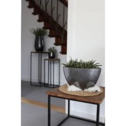 Bloempot Petra - D19 X H16cm - Platinum -Huisdecoratie bloempot petra platinum bloempot 3