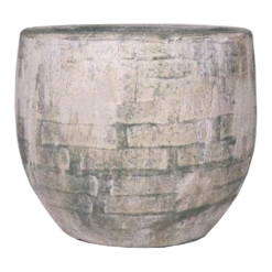 Bloempot Steef - D39 X H36cm - Creme Groen