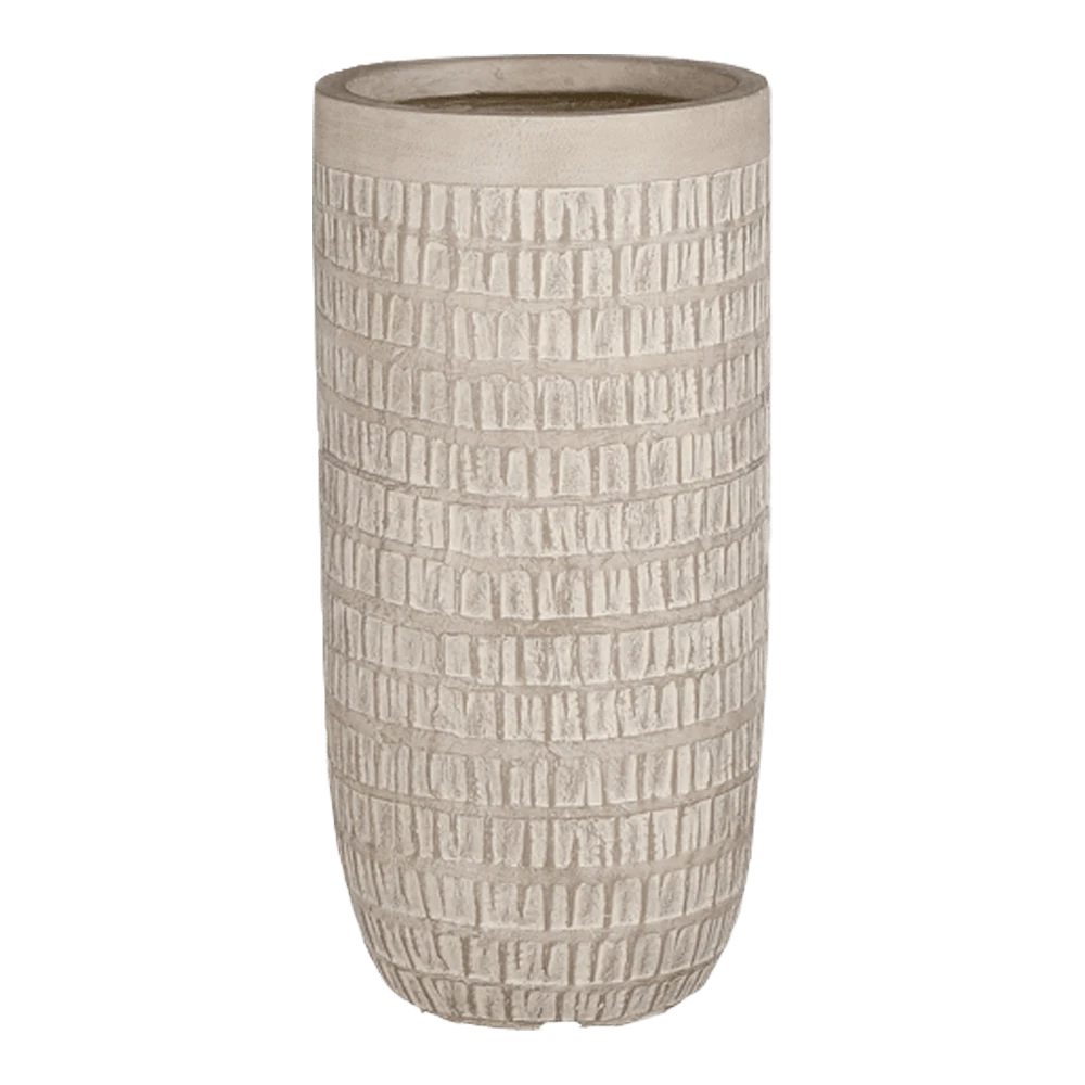 Bloempot Tallinn - D24 X H48,5cm - Taupe 4 Bloempot Tallinn - D24 X H48,5cm - Taupe - Afbeelding 2