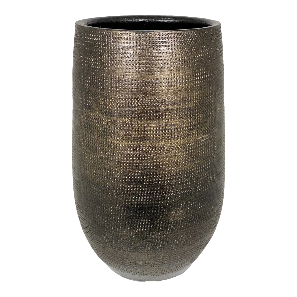 Bloempot Tokio Hoog - D25 X H50cm - Goud 3 Bloempot Tokio Hoog - D25 X H50cm - Goud