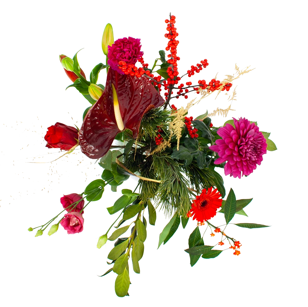 Boeket Liefdevolle Kerst Middel 4 Boeket Liefdevolle Kerst Middel - Afbeelding 2