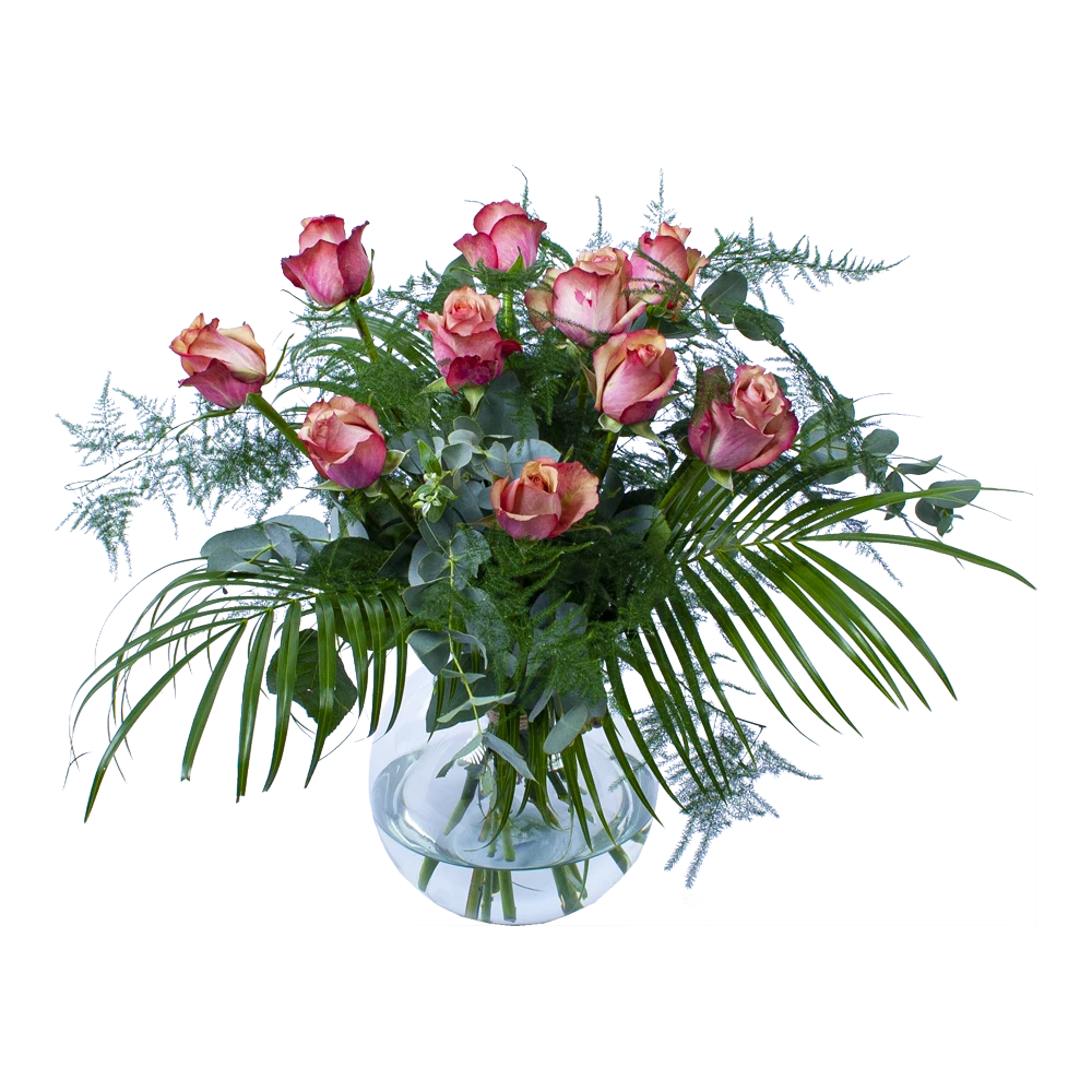 Boeket Rosa Roze Middel 3 Boeket Rosa Roze Middel