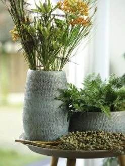 Bloempot Ryan Ovaal - L35 X B12 X H12cm - Shiny Blue -Huisdecoratie boot ryan shiny blue keramiek d35x12 h12 boot 7 14