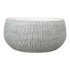 Plantenschaal Ryan - D28 X H13cm - White Black -Huisdecoratie bowl ryan white black d28 h13 plantenschaal 1