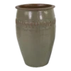Bloempot Glazed Off Rim Vase - D48 X H71cm - Groen -Huisdecoratie glazed off vase rim green d48h71 bloempot groen 1 6