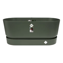 Bloembak Elho Greenville Terrace 80cm - Met Wielen - Bladgroen