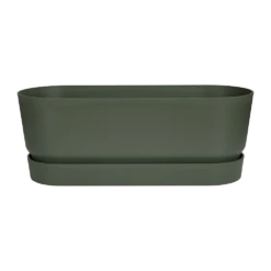 Bloembak Elho Greenville Terrace Long 50cm - Met Wielen - Bladgroen
