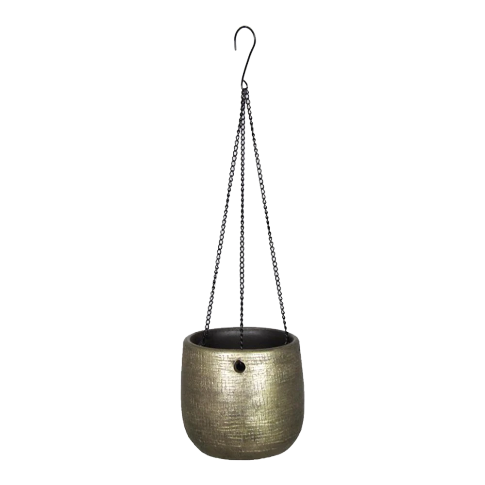 Hangpot Mira - D16 X H14cm - Goud 3 Hangpot Mira - D16 X H14cm - Goud