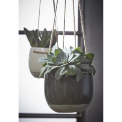 Hangpot Resa - D18,5 X H17cm - Donkergrijs 5 Hangpot Resa - D18,5 X H17cm - Donkergrijs -Huisdecoratie hangpot resa d18 5 x h17cm donkergrijs hangpot 2 1