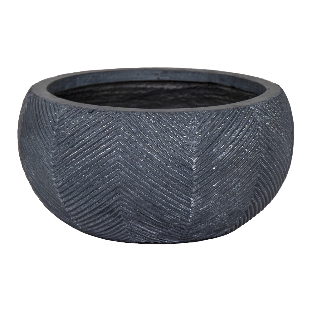 Plantenschaal Iowa Bullet - D42 X H21cm - Donkergrijs 3 Plantenschaal Iowa Bullet - D42 X H21cm - Donkergrijs