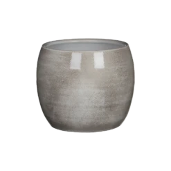 Bloempot Lester - D20 X H18cm - Lichtgrijs