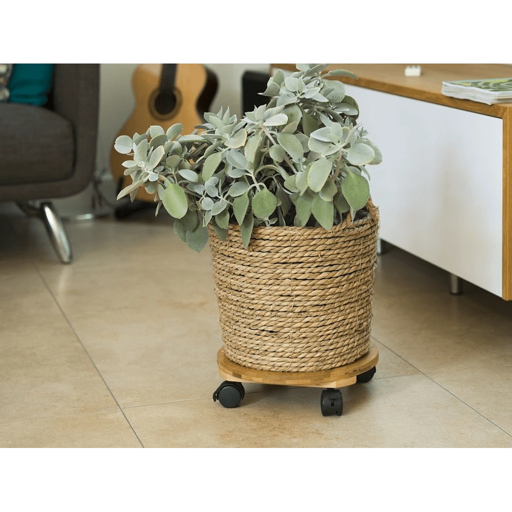 Plantentrolley Rond HKC - 30cm - Naturel - Max. 50kg - Nature 4 Plantentrolley Rond HKC - 30cm - Naturel - Max. 50kg - Nature - Afbeelding 2