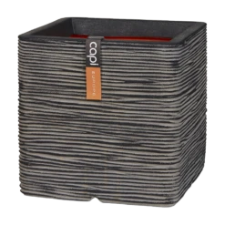 Capi Plantenbak Vierkant Nature Rib NL - L40 X B40 X H40cm - Antraciet