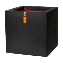 Capi Plantenbak Vierkant Urban Smooth NL - L40 X B40 X H40cm - Zwart