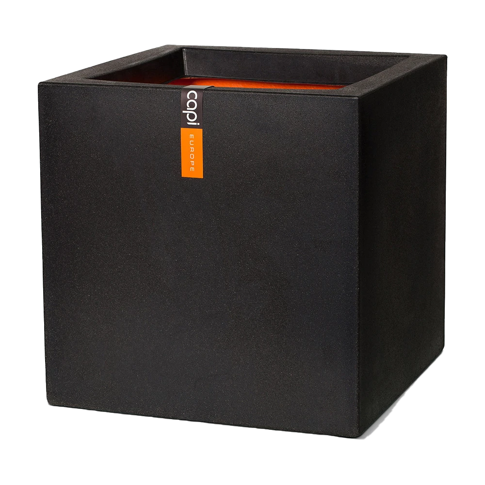 Capi Plantenbak Vierkant Urban Smooth NL - L40 X B40 X H40cm - Zwart 3 Capi Plantenbak Vierkant Urban Smooth NL - L40 X B40 X H40cm - Zwart