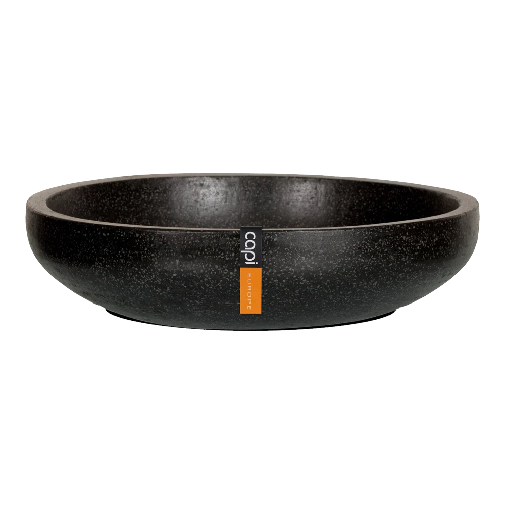 Capi Plantenschaal Lux Terrazo - D37 X H9cm - Zwart 3 Capi Plantenschaal Lux Terrazo - D37 X H9cm - Zwart