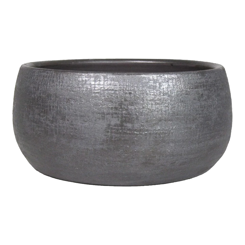 Plantenschaal Mira - D34 X H15cm - Antraciet 3 Plantenschaal Mira - D34 X H15cm - Antraciet