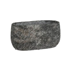 Bloempot Thomas Ovaal - L24 X B14 X H12cm - Antraciet