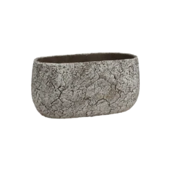 Bloempot Thomas Ovaal - L24 X B14 X H12cm - Off White