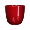 Bloempot Tusca - D28 X H25cm - Donkerrood 2 Bloempot Tusca - D28 X H25cm - Donkerrood -Huisdecoratie tusca pot rond d rood h25xd28cm bloempot 1 4