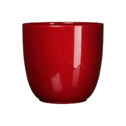 Bloempot Tusca - D28 X H25cm - Donkerrood