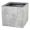 Plantenbak Utah Cubi Washed - L20.5 X B20.5 X H22cm - Lichtgrijs -Huisdecoratie utah cubi washed grey w20h22 plantenbak 1 4