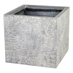 Plantenbak Utah Cubi Washed - L20.5 X B20.5 X H22cm - Lichtgrijs