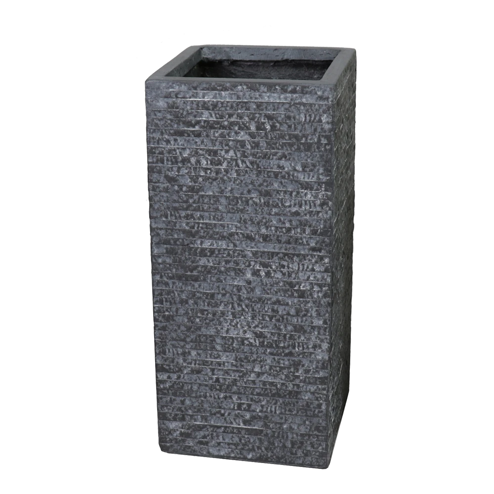 Plantenbak Utah Cubihi - L27 X B27 X H60cm - Donkergrijs 3 Plantenbak Utah Cubihi - L27 X B27 X H60cm - Donkergrijs