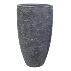 Bloempot Utah High Vase - D34 X H66cm - Donkergrijs