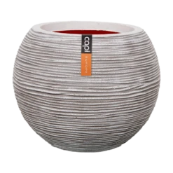 Capi Bloempot Hoog Nature Rib NL - D40 X H32cm - Ivoor