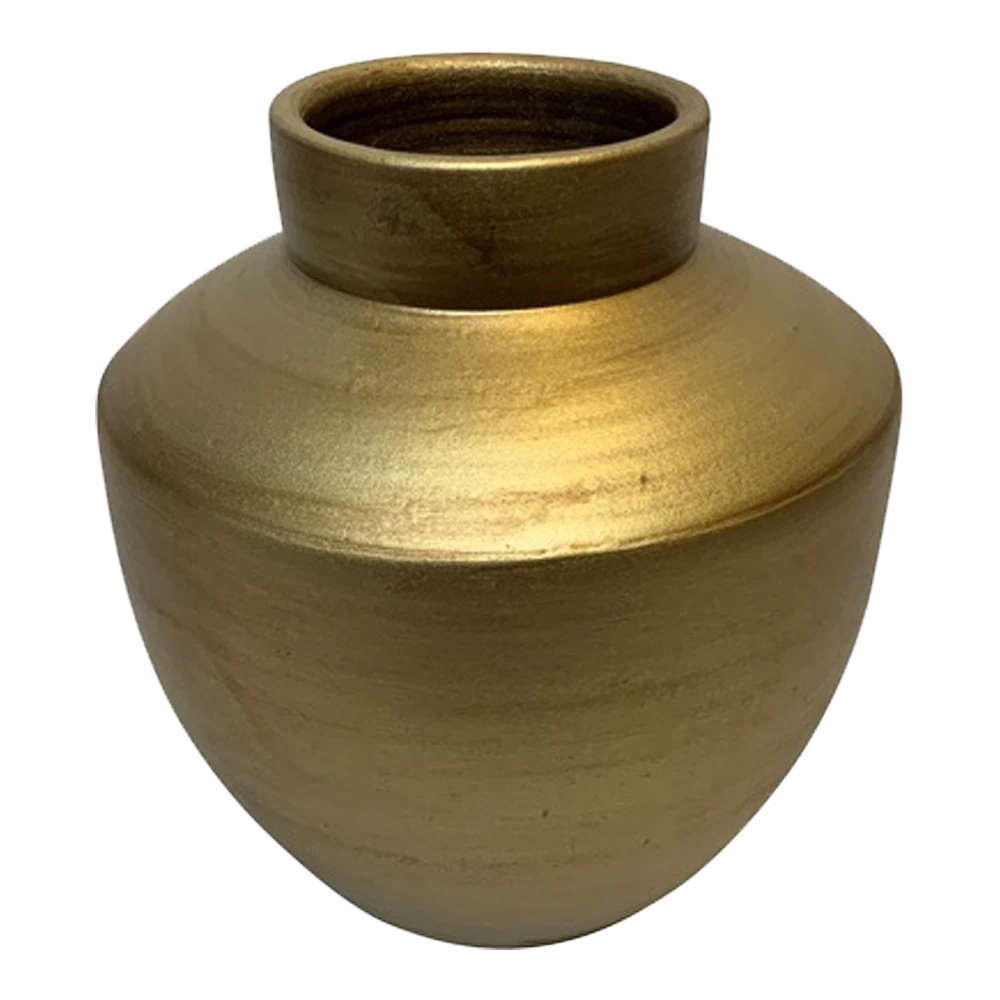 Vaas Creswell - D33 X H42cm - Mat Goud 3 Vaas Creswell - D33 X H42cm - Mat Goud