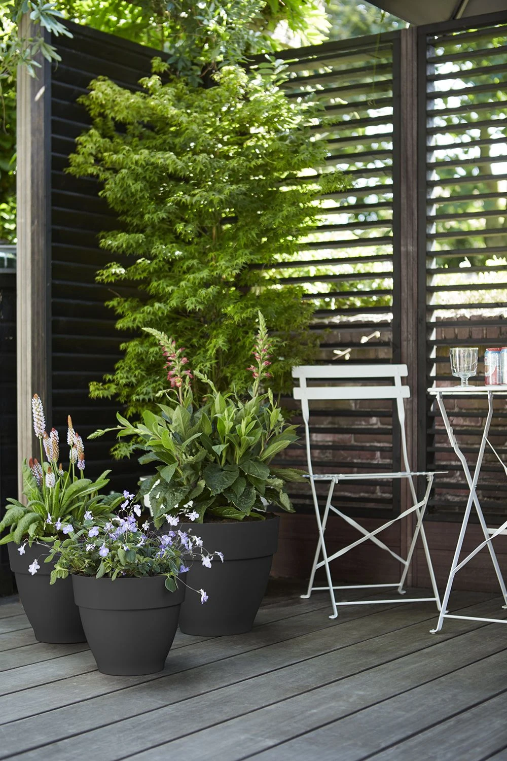 Bloempot Elho Vibia Campana Rond 40cm - Antraciet 5 Bloempot Elho Vibia Campana Rond 40cm - Antraciet - Afbeelding 3