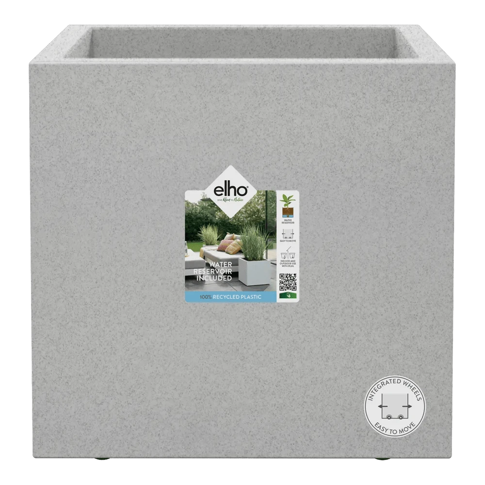 Elho Vivo Next Vierkant Wielen 40cm - Warm Grijs 7 Elho Vivo Next Vierkant Wielen 40cm - Warm Grijs - Afbeelding 5