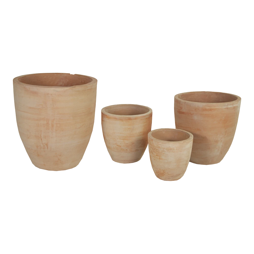 Bloempot Whitewash Tall Egg - D48 X H52cm - Oranje 4 Bloempot Whitewash Tall Egg - D48 X H52cm - Oranje - Afbeelding 2