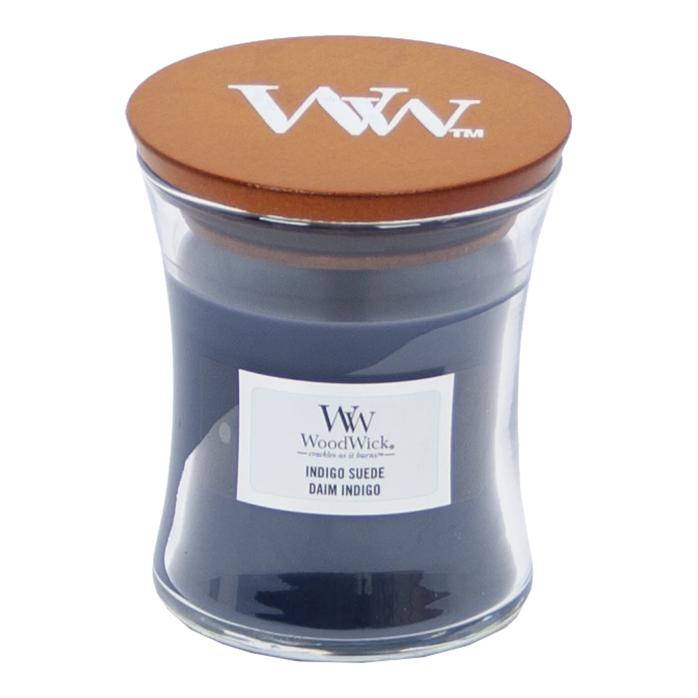 Woodwick Indigo Suede Mini Candle 3 Woodwick Indigo Suede Mini Candle