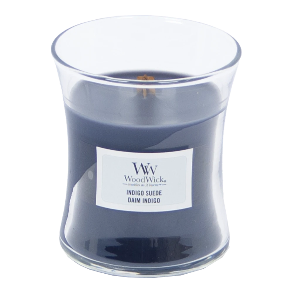 Woodwick Indigo Suede Mini Candle 4 Woodwick Indigo Suede Mini Candle - Afbeelding 2