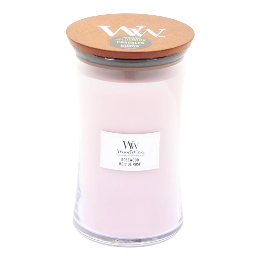 Woodwick Rosewood Large Candle - Geurkaars 3 Woodwick Rosewood Large Candle - Geurkaars