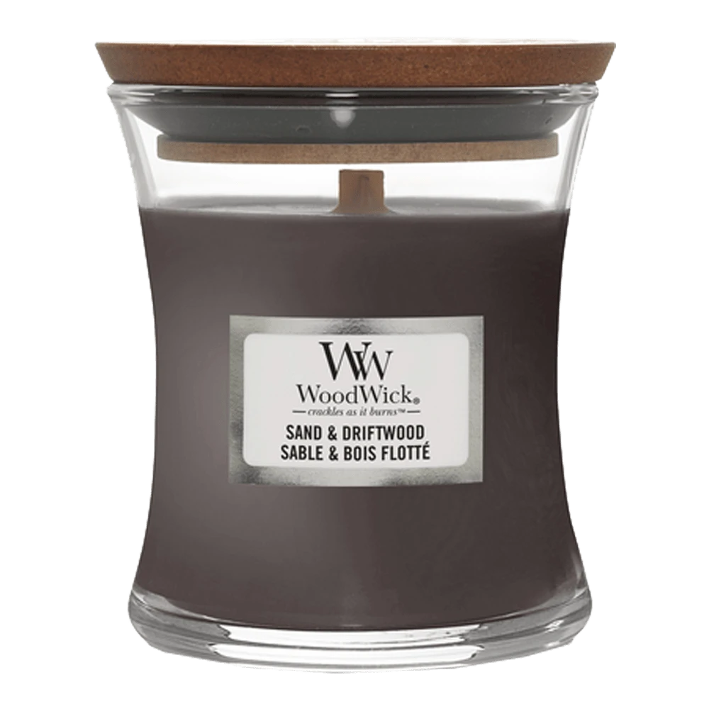 Woodwick Sand & Driftwood Medium Candle - Geurkaars 3 Woodwick Sand & Driftwood Medium Candle - Geurkaars